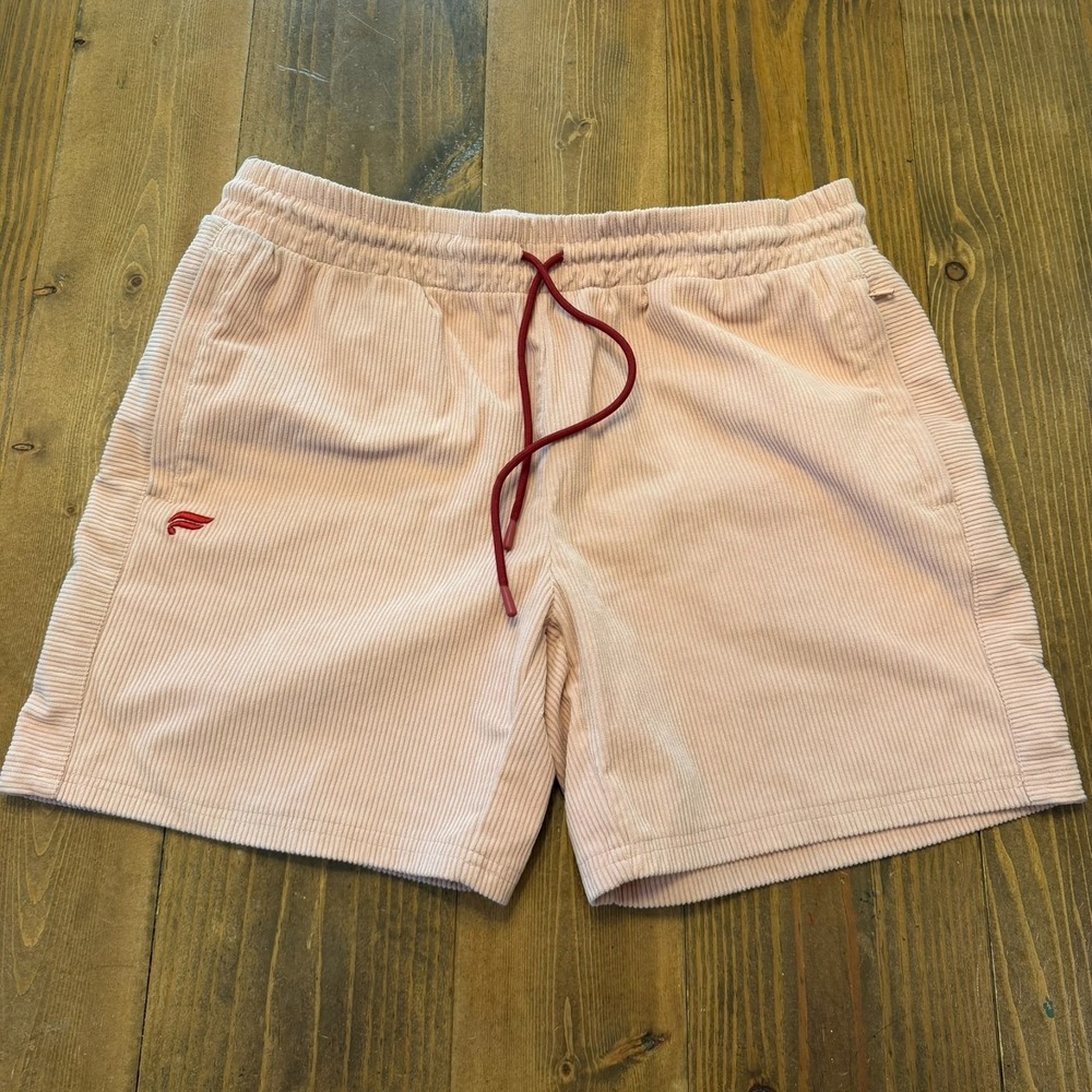 Fabletics The Club Cord Shorts Pink Slate Corduroy Mens XL 7" Casual Soft